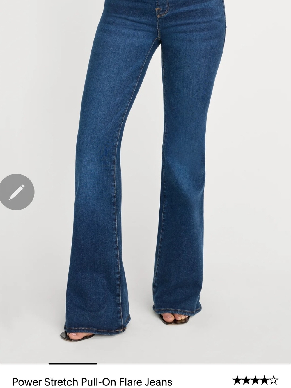 Good American High-Rise Dark Blue Stretch Jeans